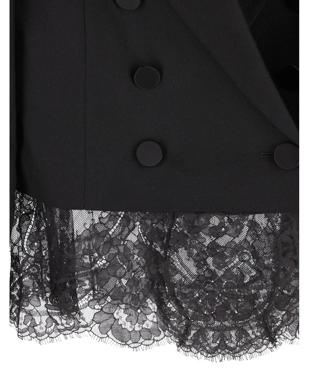 Zimmermann Black Valiant Lace Cropped Blazer