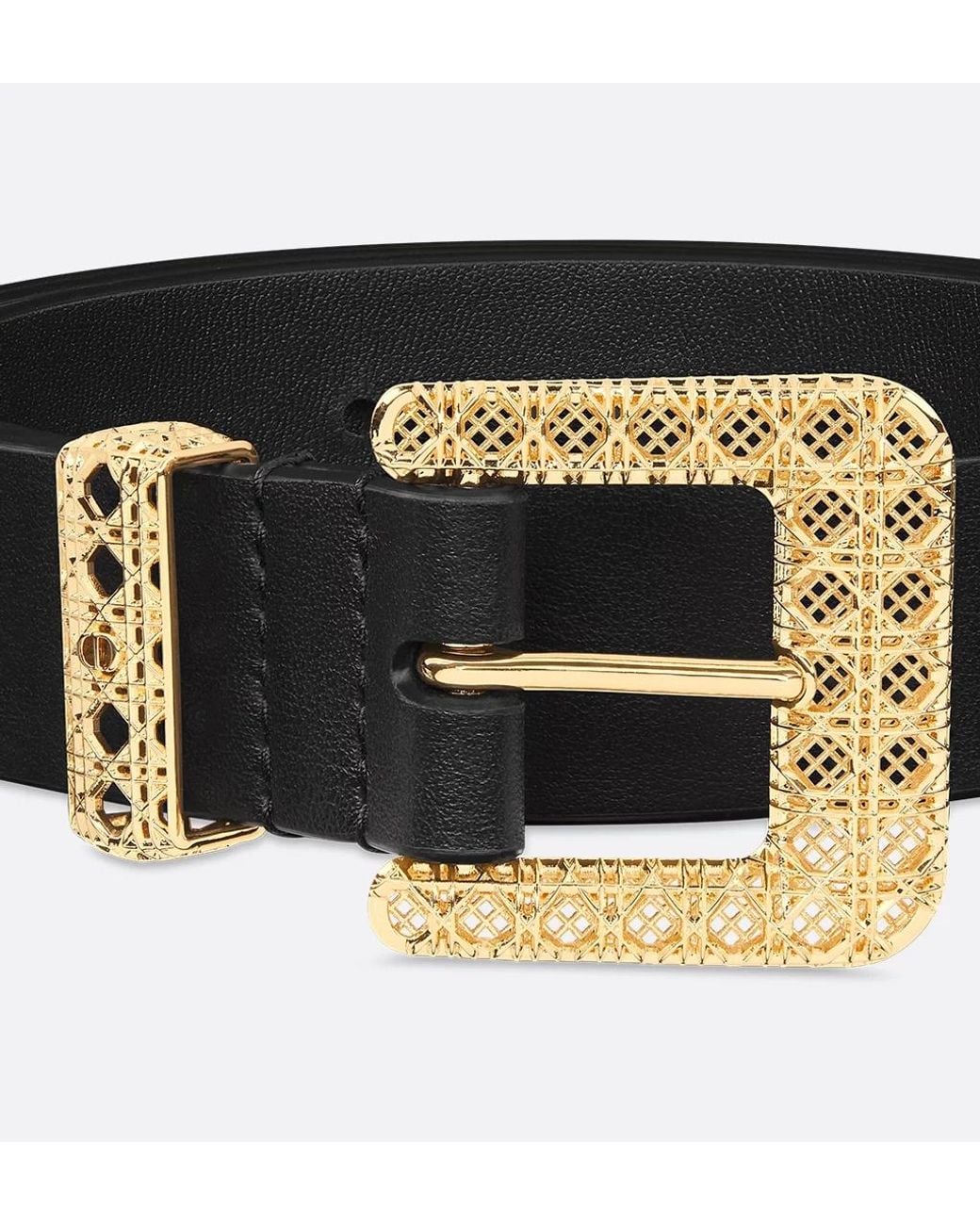 Dior White Cannage Belt