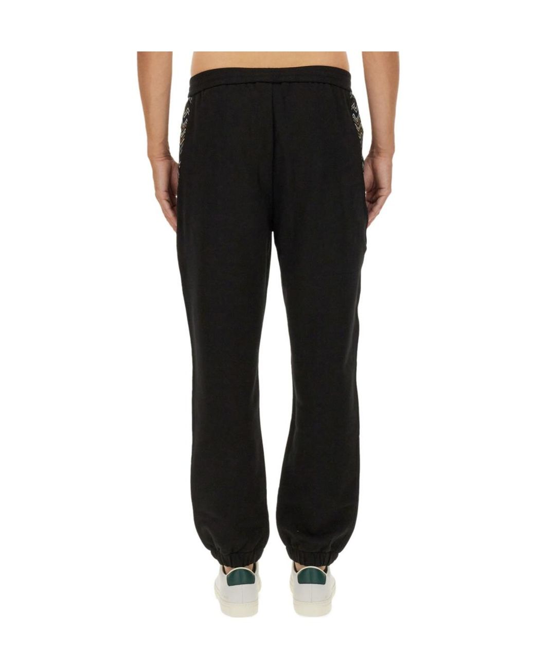 Missoni Black Logo Detailed Straight-Leg Track Pants for men
