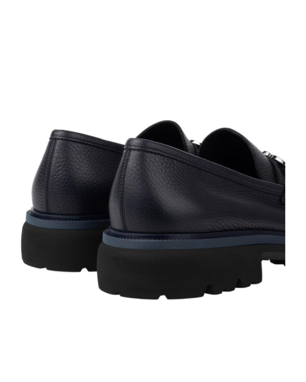 Ferragamo Black Gancini Ornament Loafer for men
