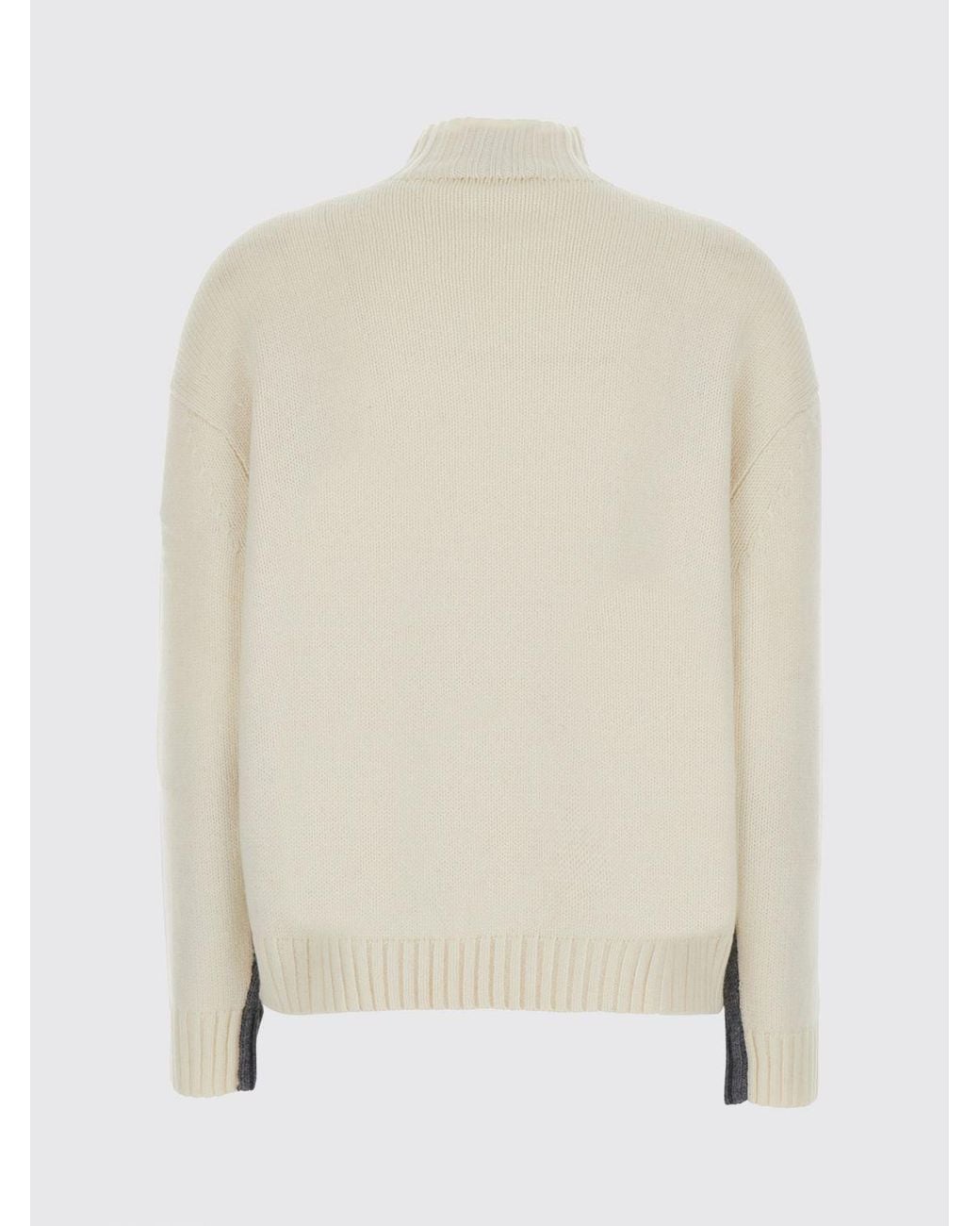 Semicouture Blue Two Tone Turtleneck Knitted Sweater