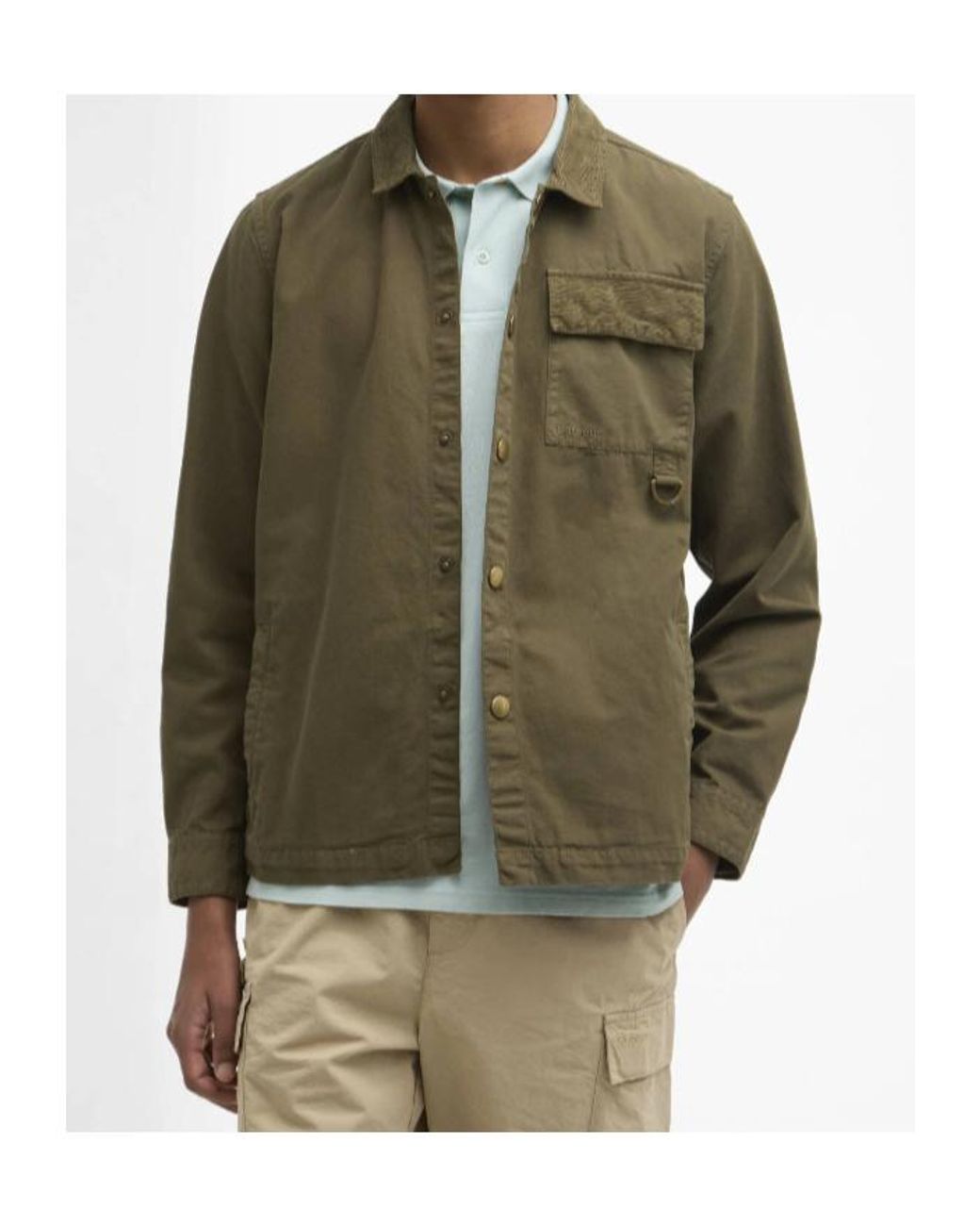 Barbour Green Declan Patch Overshirt for men