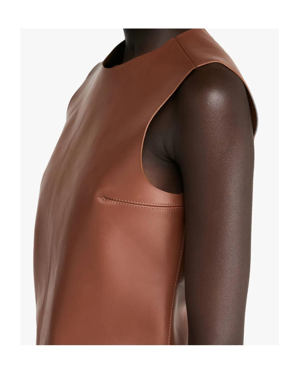 J.W. Anderson Brown Jw Anderson Sleeveless Leather Top