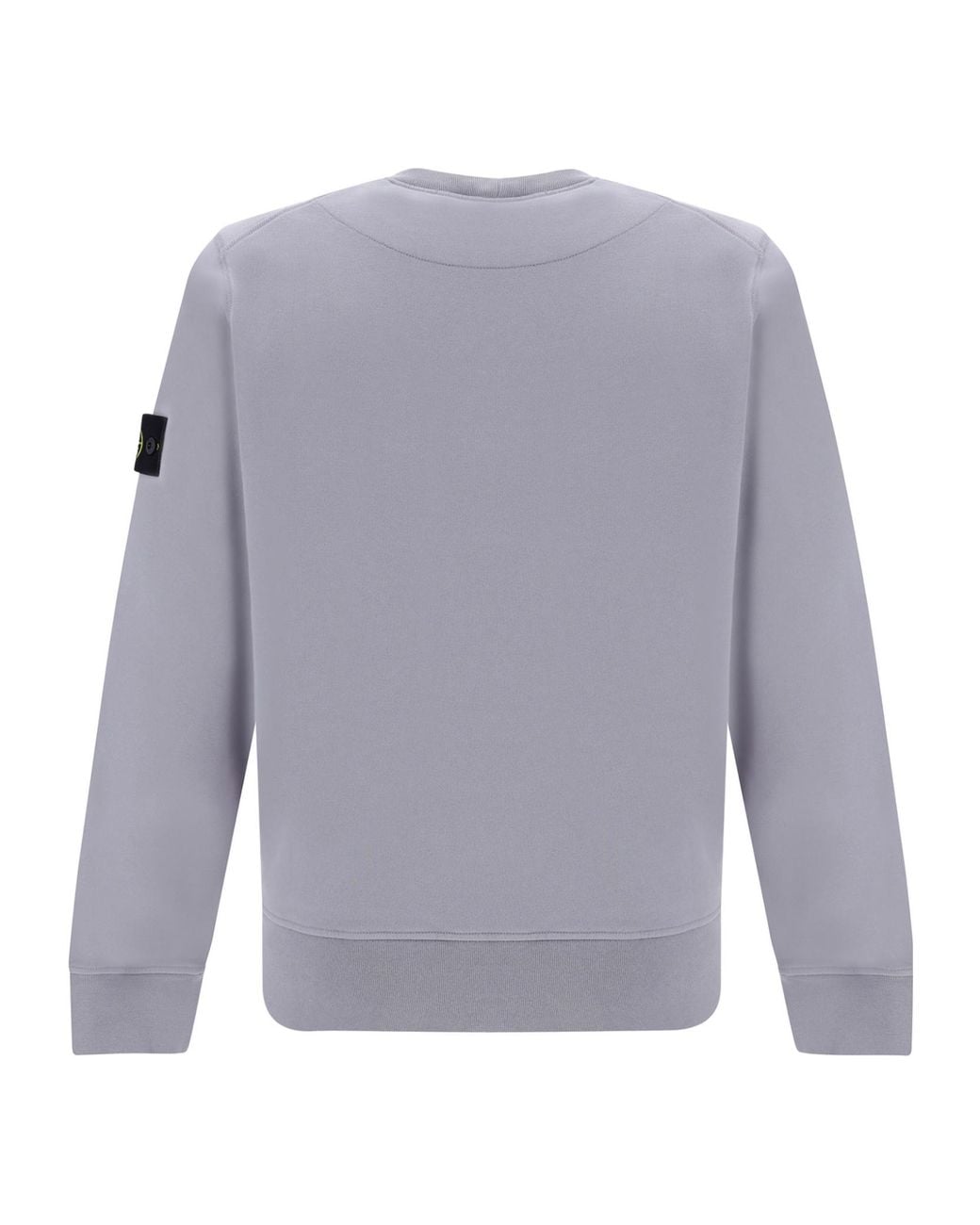Stone Island Gray Compass Patch Crewneck Sweatshirt for men