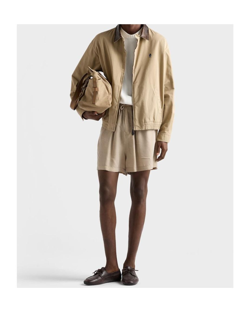 Prada Natural Cotton Bomber Jacket for men