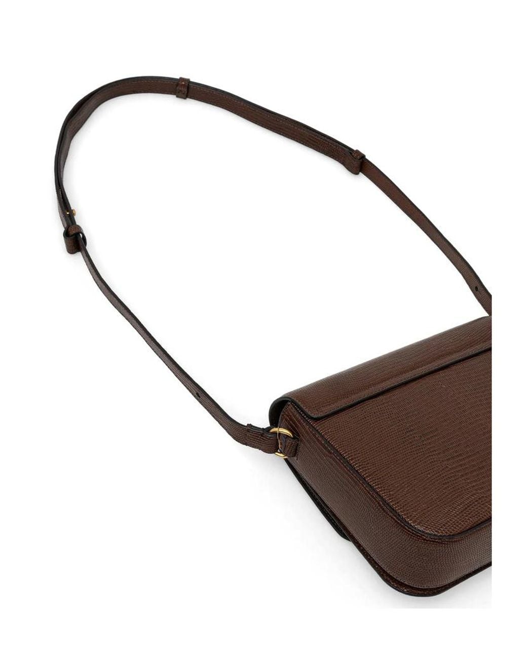 Sessun Brown Flap Shoulder Bag