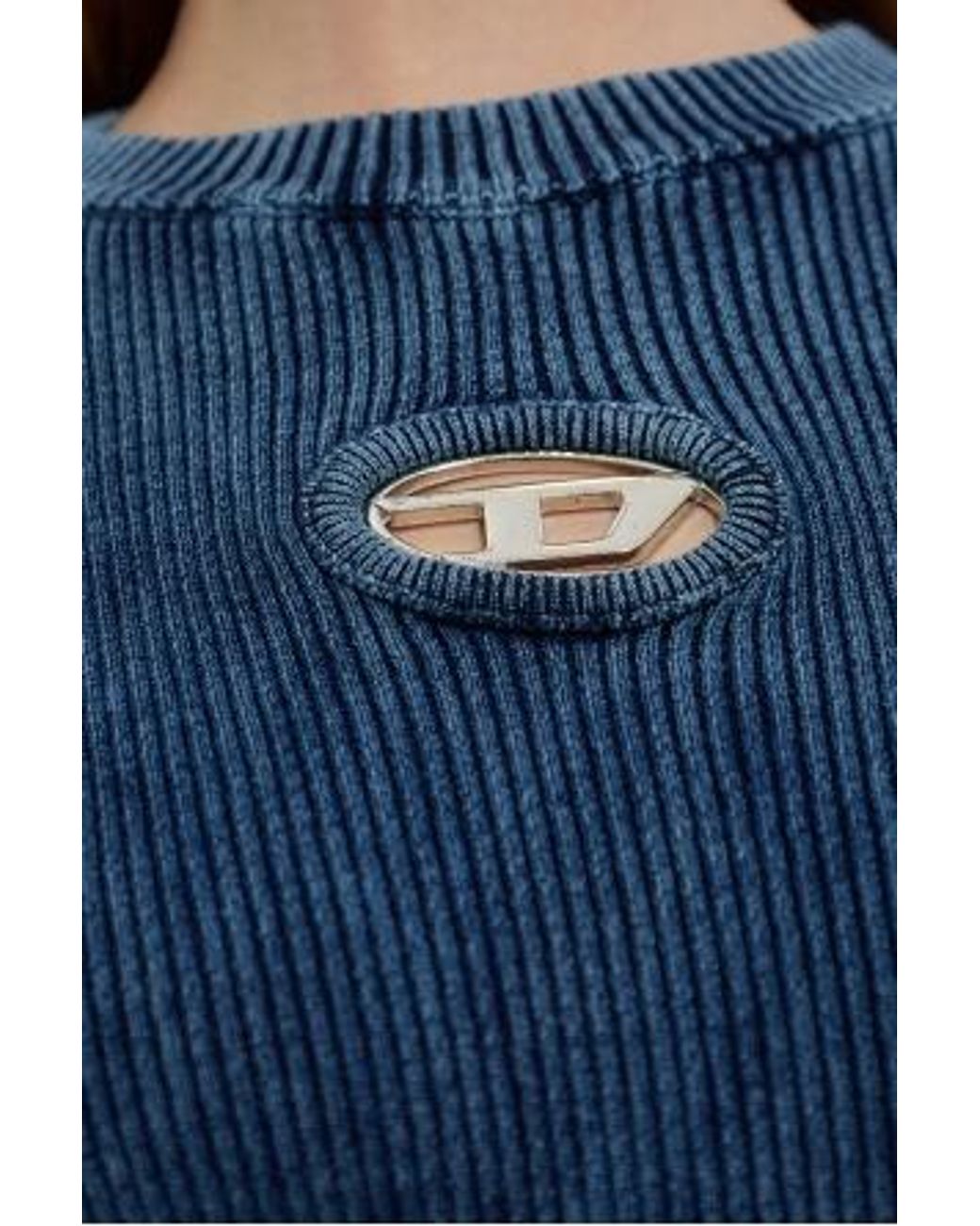 DIESEL Blue Round-Neck Knitwear