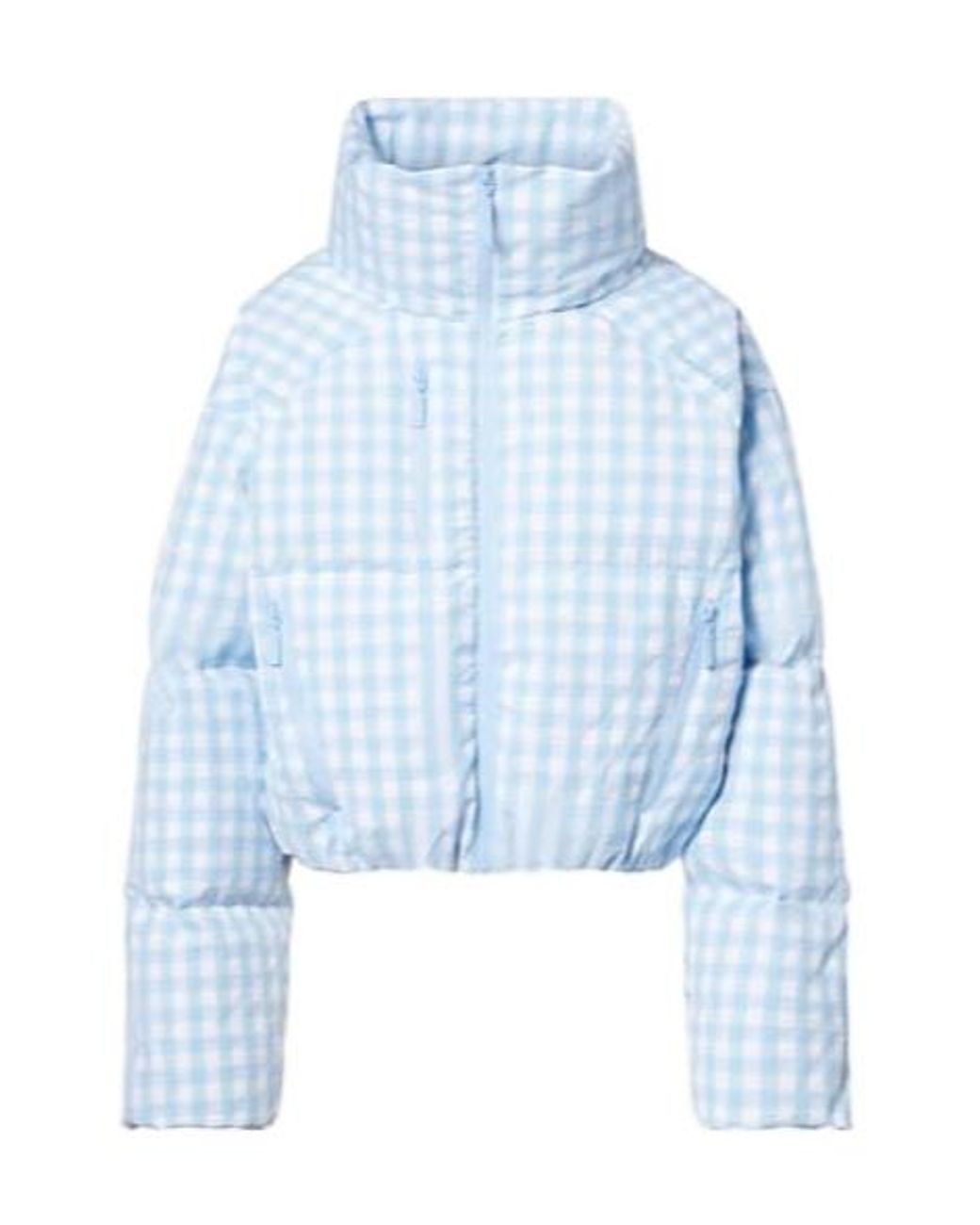 CORDOVA Blue Plaid Long-Sleeved Down Jacket