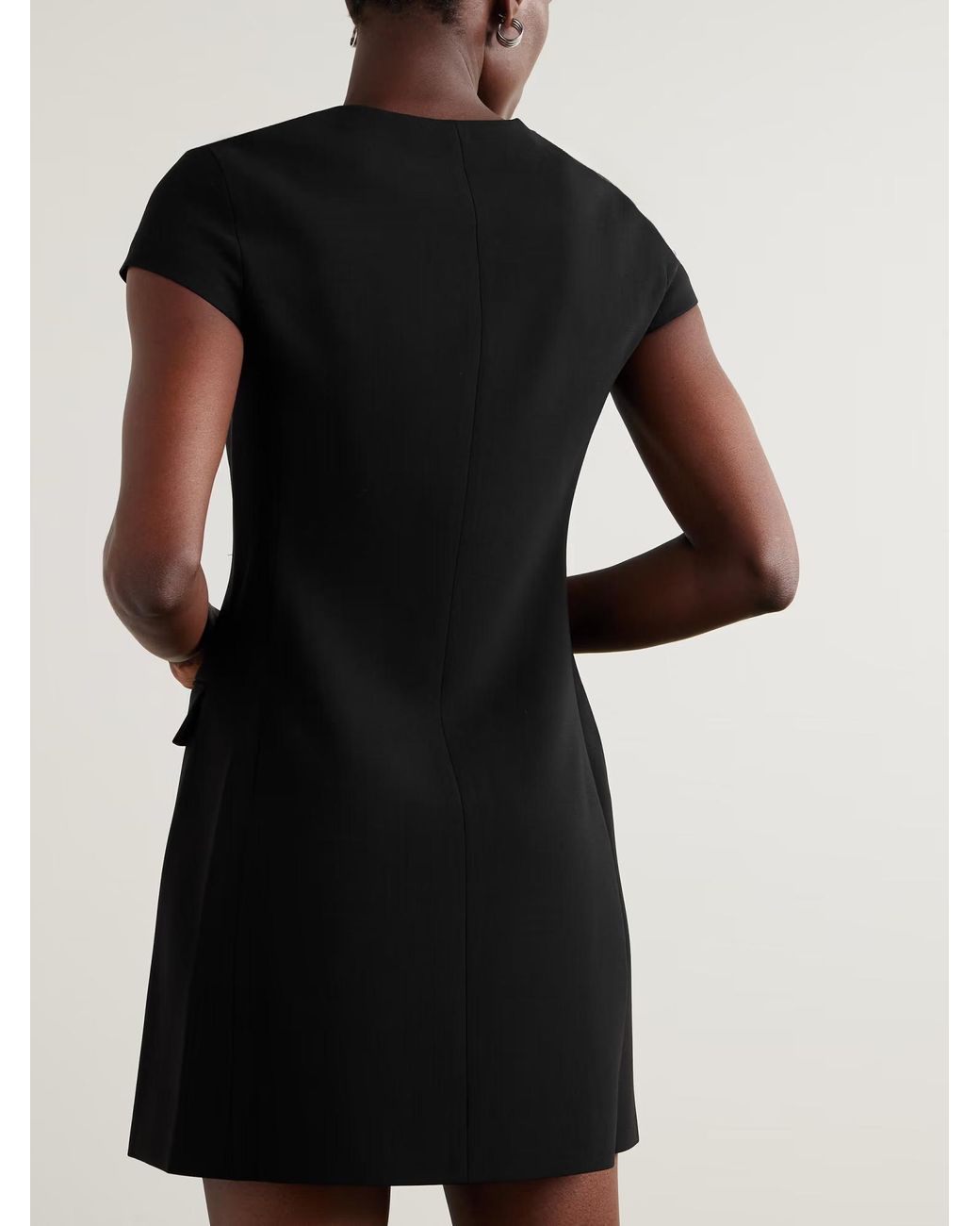 Theory Black Short-Sleeved Mini Dress