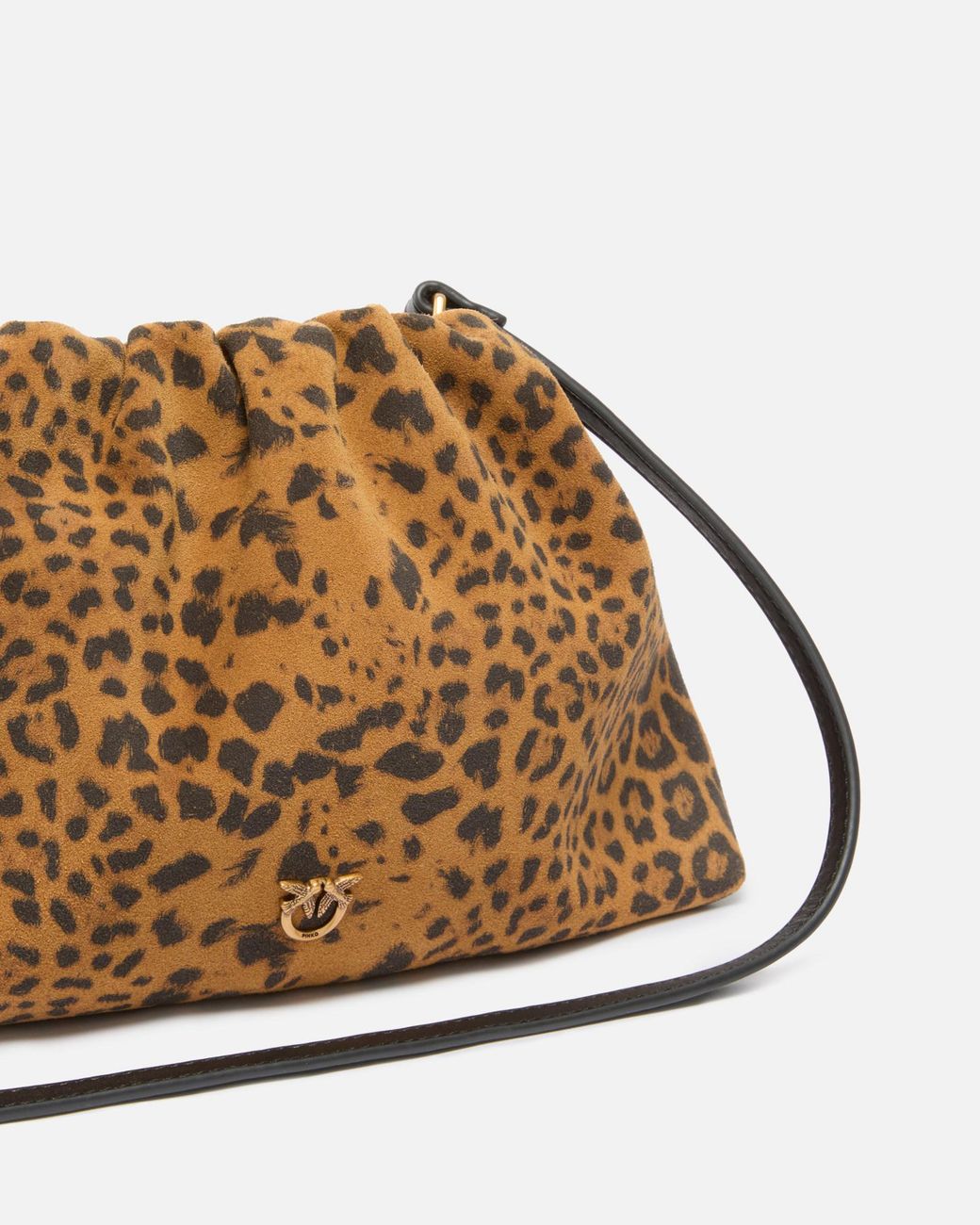 Pinko Brown Leopard Printed Mini Clutch Bag