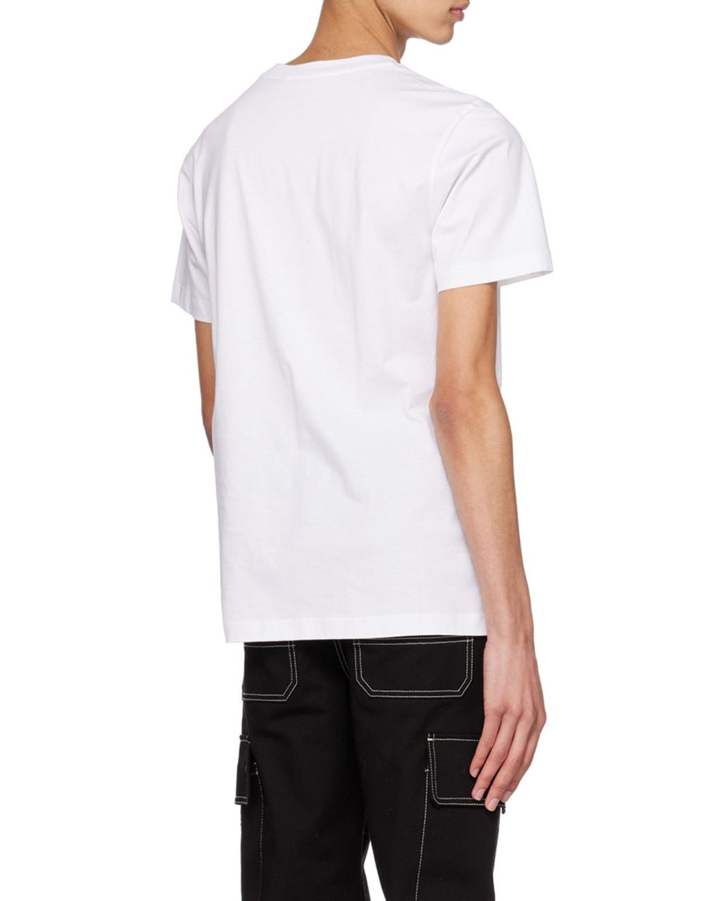 Marni White Logo Printed Crewneck T-Shirt for men