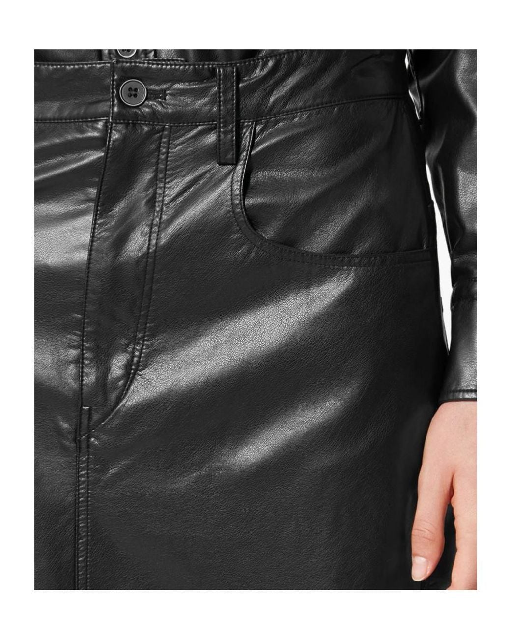 Isabel Marant Black Isabel Marant Étoile Nilauria Faux Leather Skirt