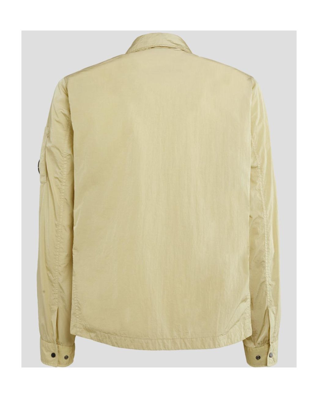 C P Company Green Logo-Plaque Detail Shirt Jacket for men