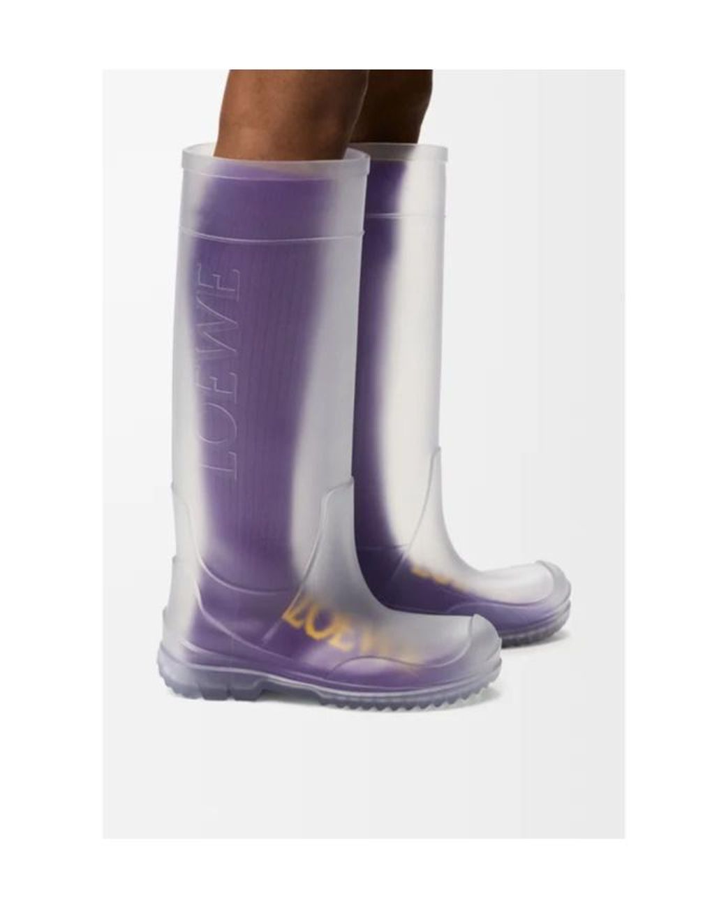 Loewe Purple Ribbed Logo Knee-High Socks