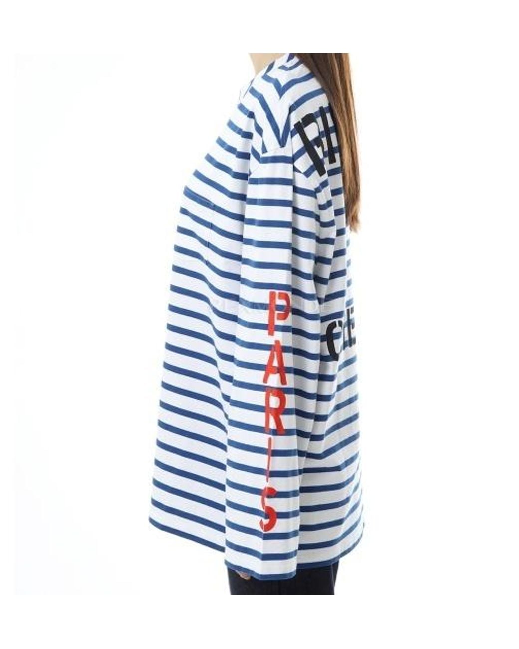 Céline Blue Long-Sleeved T-Shirt