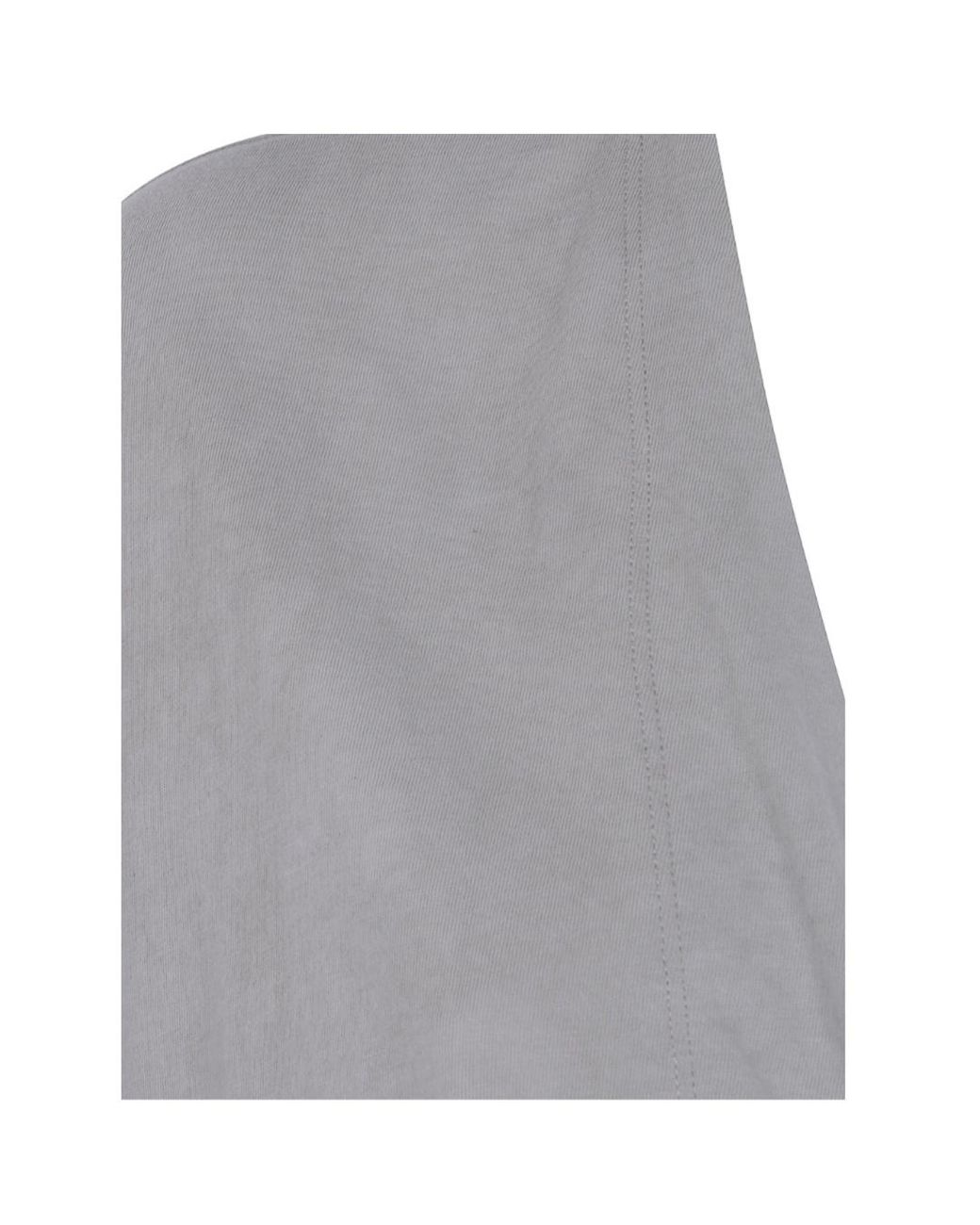 Ziggy Chen Gray Collarless Jersey T-Shirt