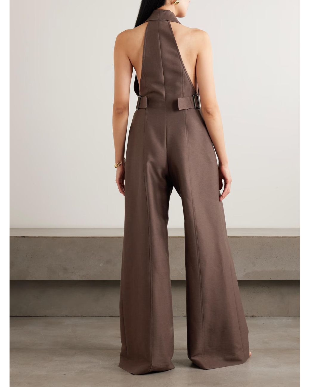 Zimmermann Brown Alchemy Tuxedo Jumpsuit