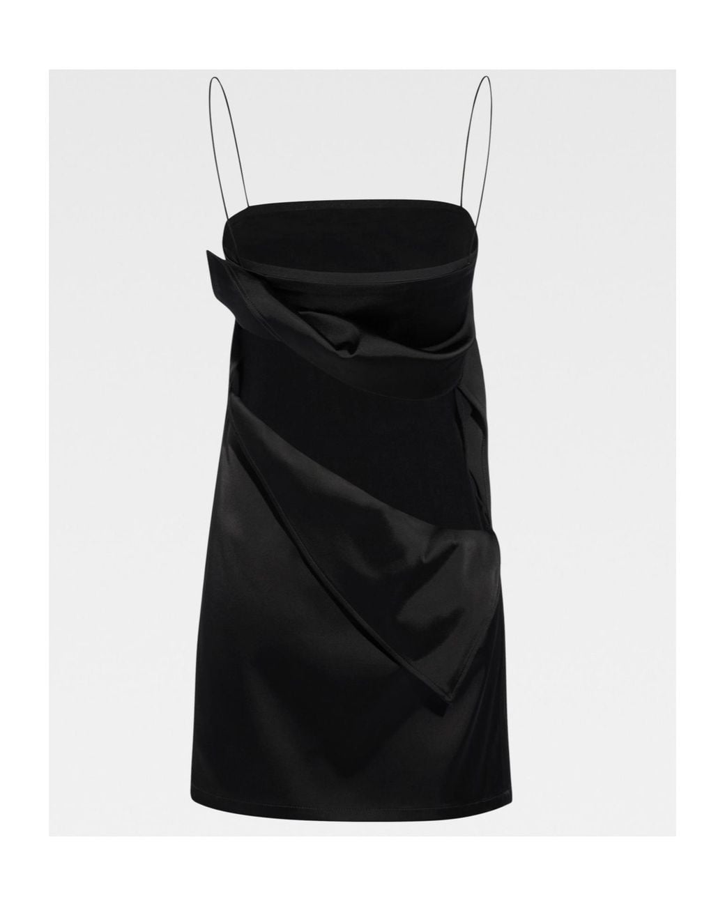 Jacquemus Black La Robe Elica Cutout Mini Dress