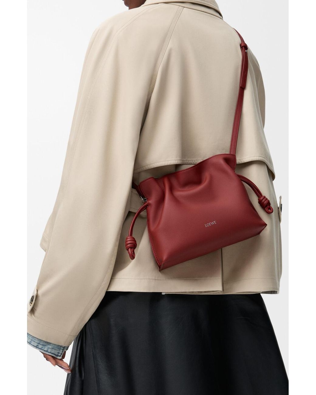 Loewe Red Mini Flamenco Clutch Bag