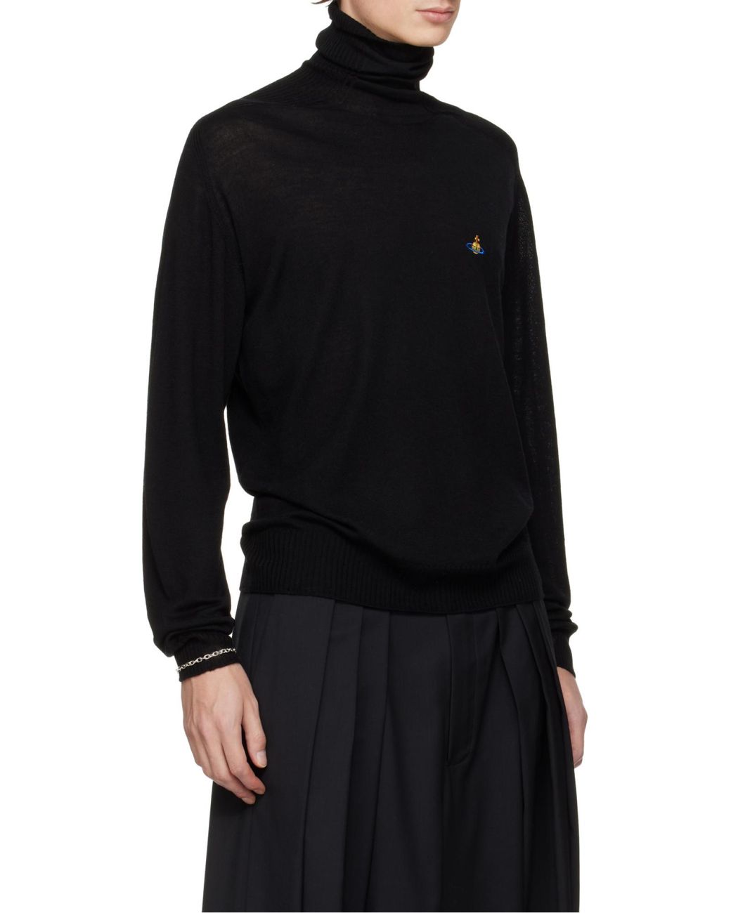 Vivienne Westwood Black Fisherman Turtleneck Jumper for men