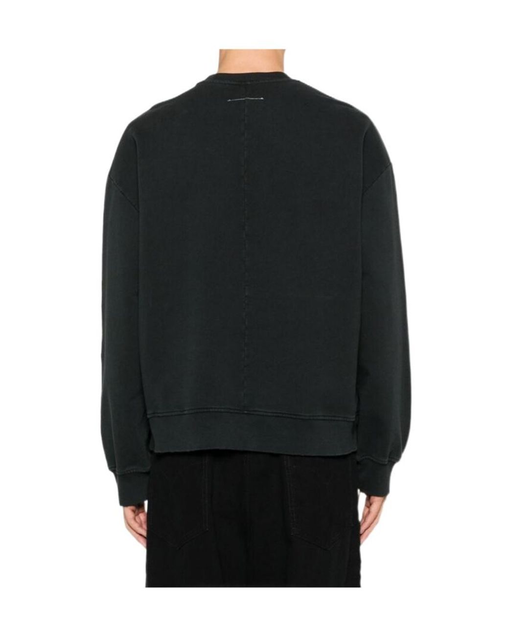 MM6 by Maison Margiela Black Ripped Sweatshirt for men