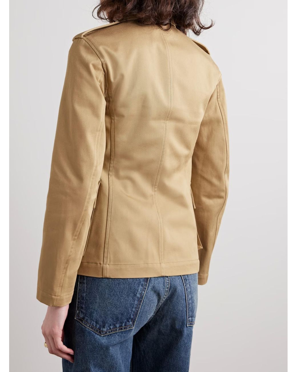Nili Lotan Natural Collared Casual Jacket