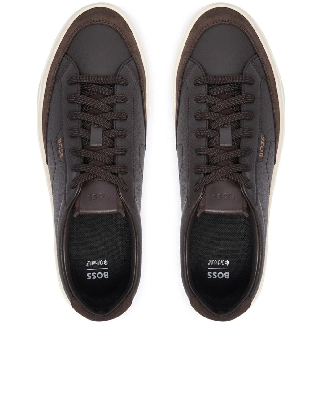Boss Black Boss Round Toe Lace-Up Sneakers for men