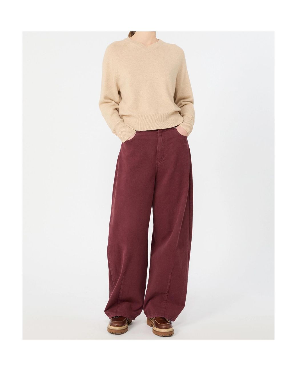 Weekend by Maxmara Natural Wkdpadre V-Neck Knitted Jumper