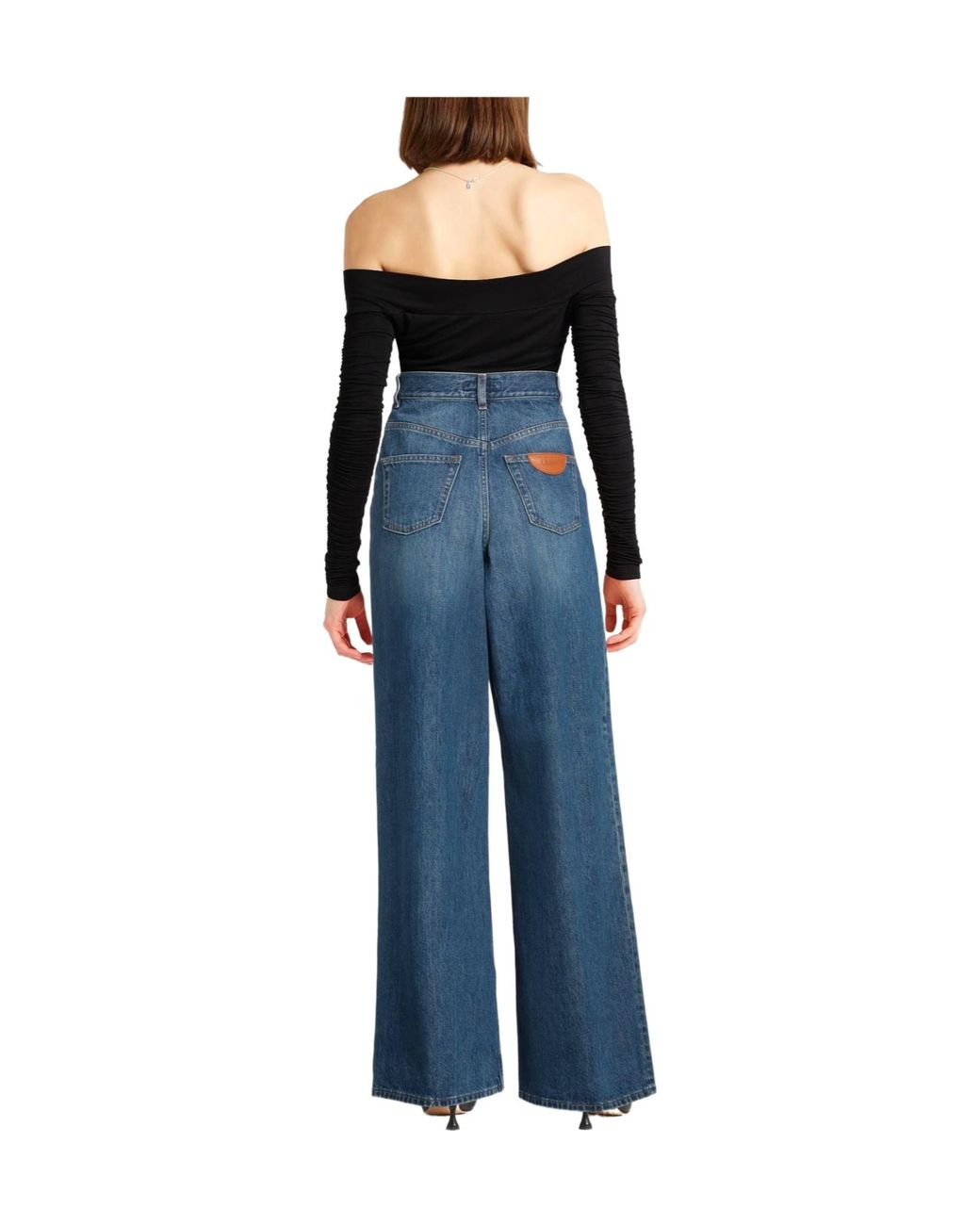 Chloé Blue Minimal High-Waist Loose-Fit Jeans