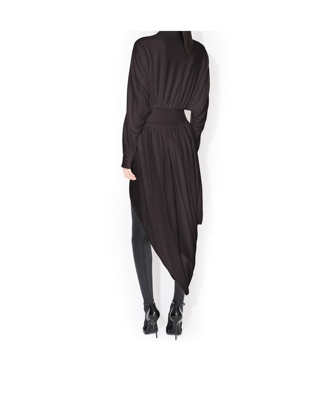 Alaïa Black Twisted Asymmetric Mini Skirt