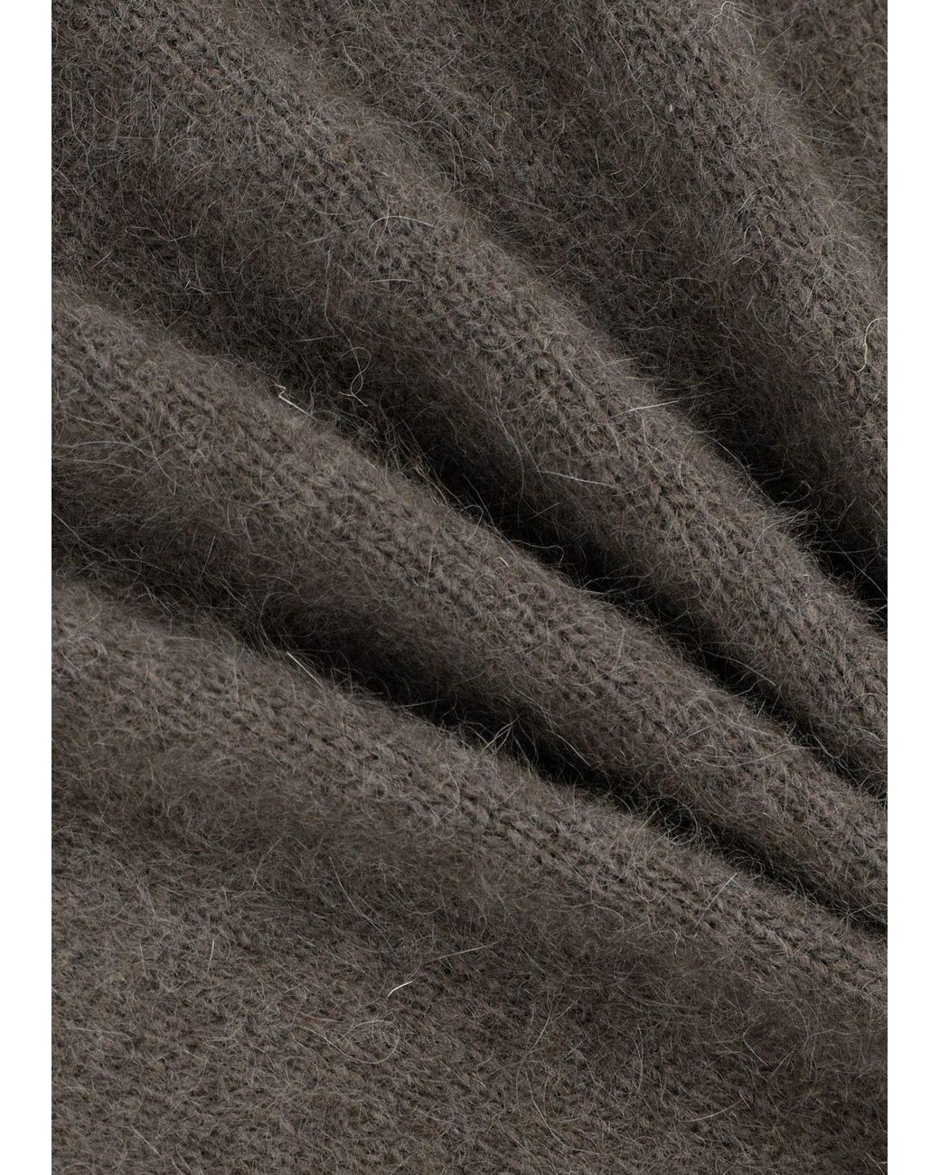 Amomento Gray Knitted Hoodie for men