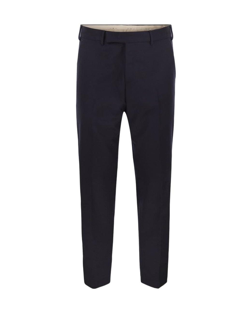 Pt Pantaloni Blue Wool Trousers for men