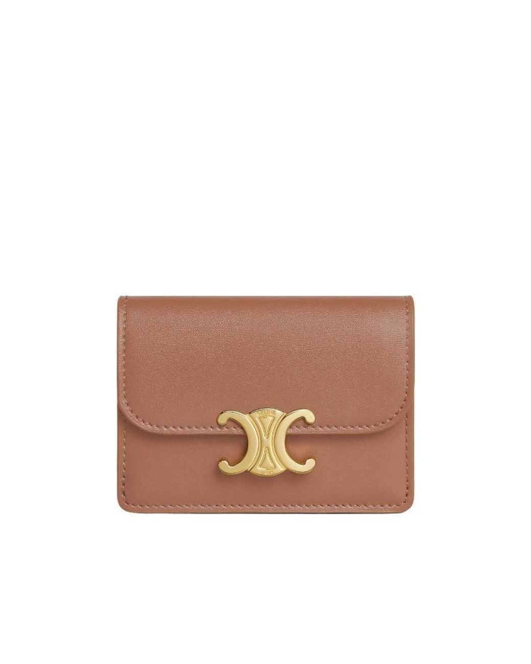 Céline White Card Holder Triomphe
