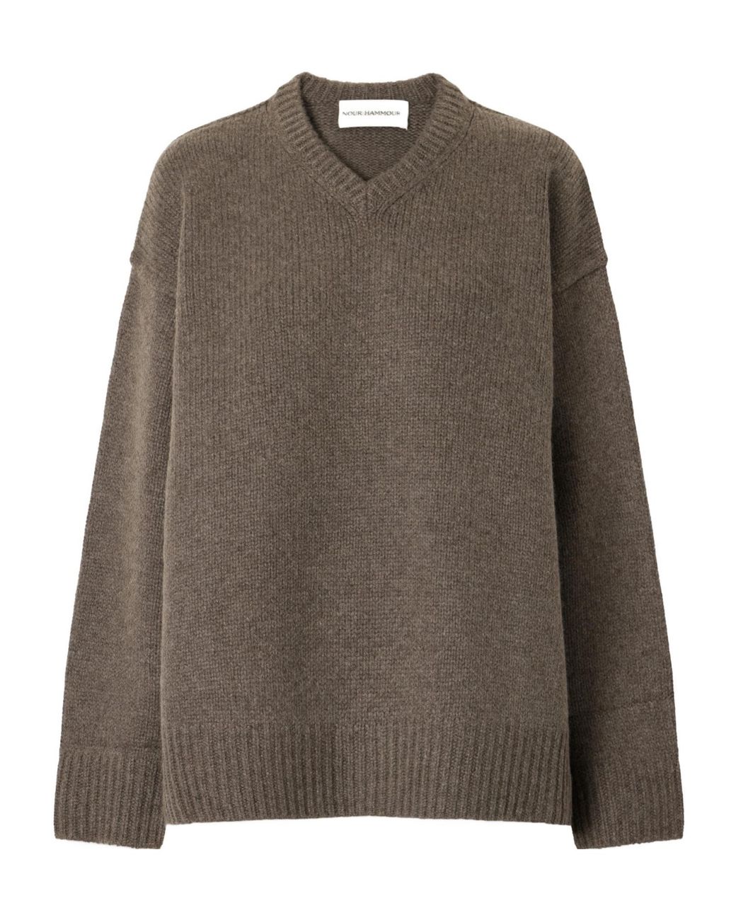 Nour Hammour Brown Oversized Sweater