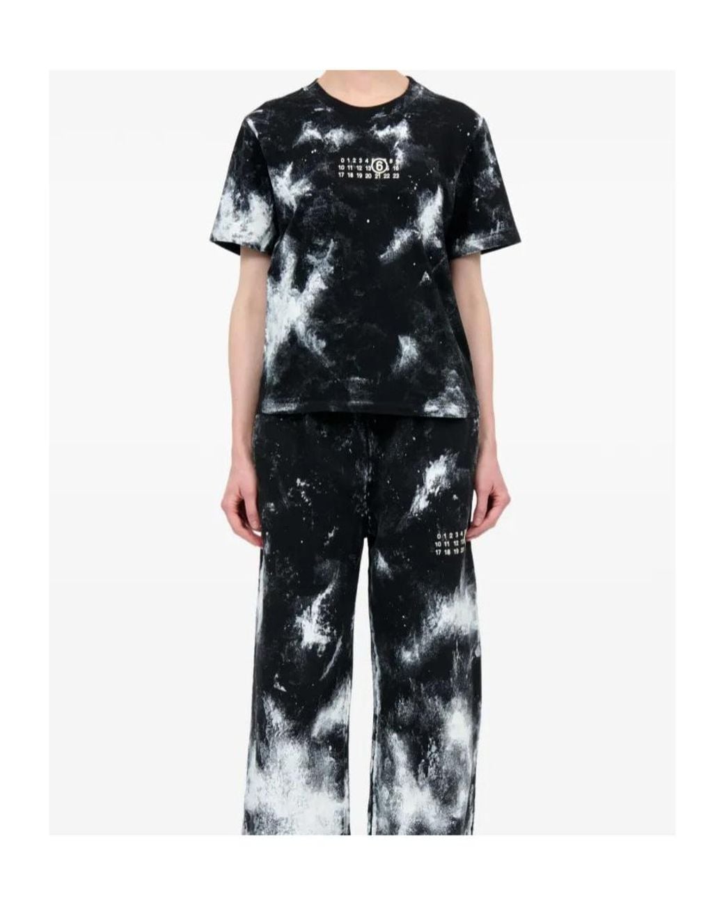 MM6 by Maison Margiela Black Logo Printed T-Shirt