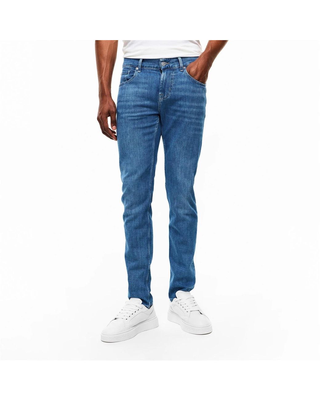 7 For All Mankind Blue 7Fam Slimmy Tapered Sn62 for men