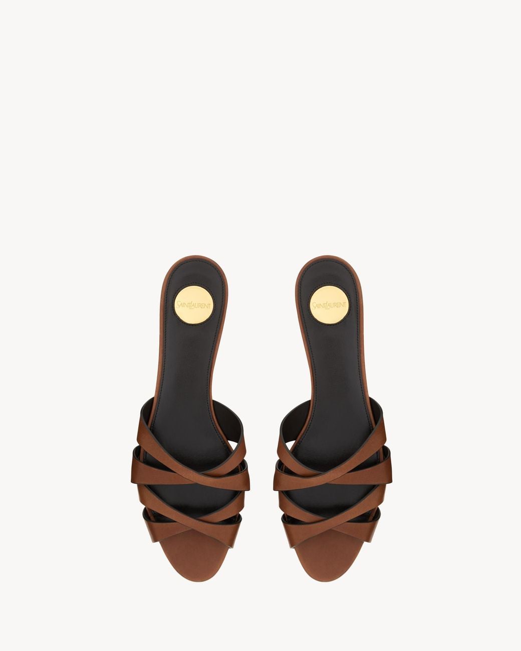 Saint Laurent Brown Chandelle Slip-On Mules
