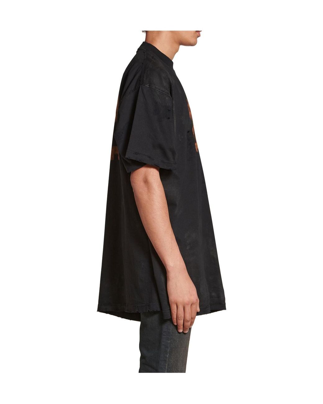 Balenciaga Black T-Shirt Crypto Oversize for men