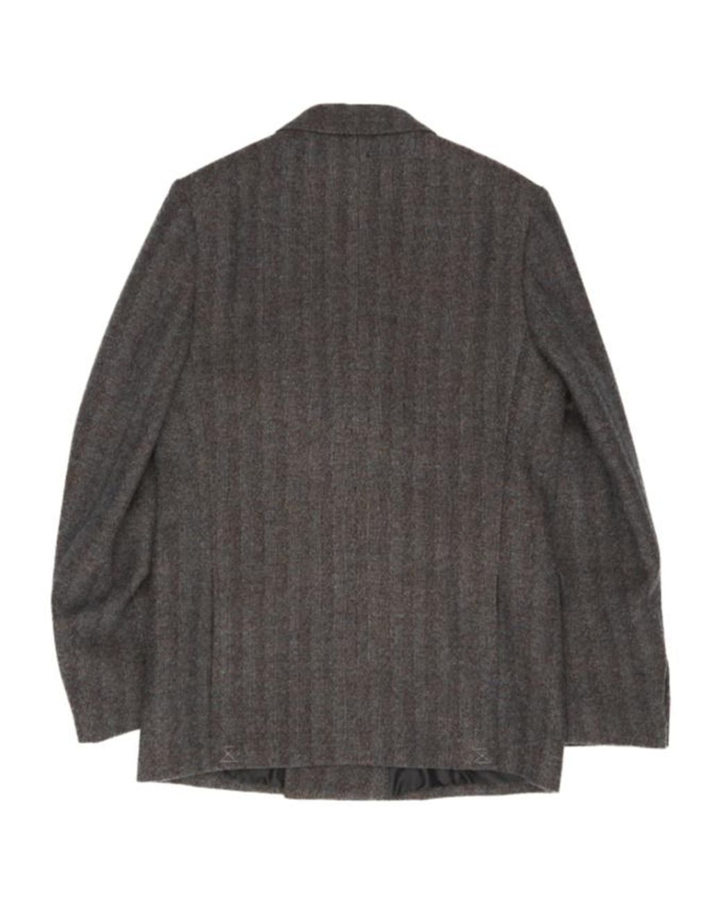 Dries Van Noten Gray Double-Breasted Blazer for men