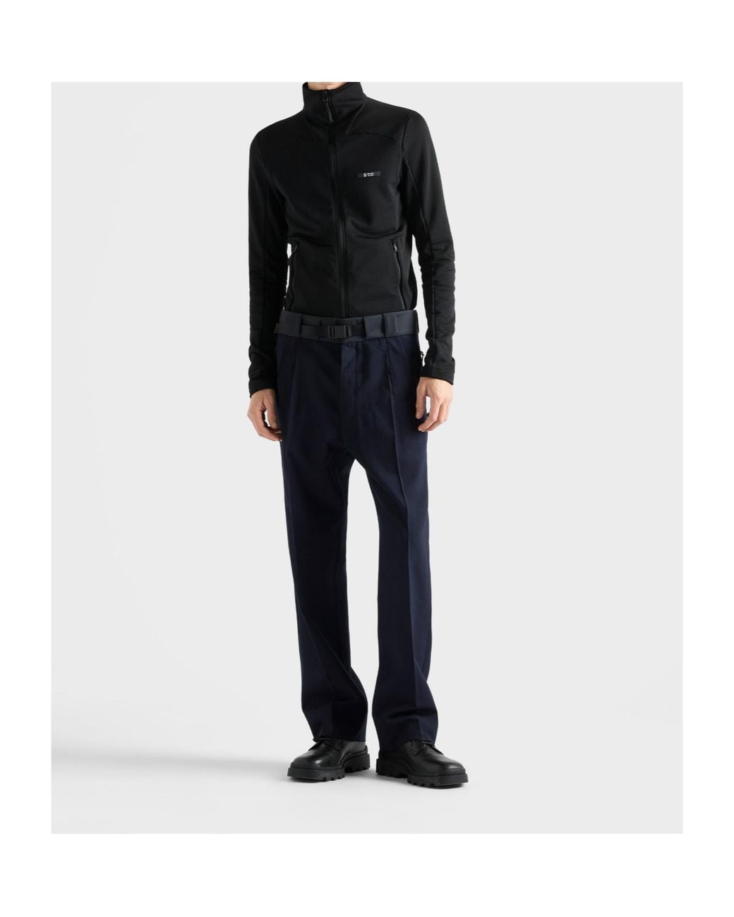 Prada Black Long-Sleeved Zipped Jacket for men