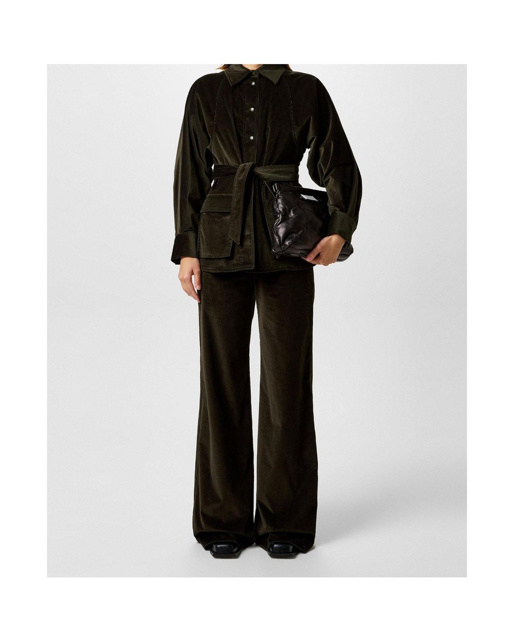 Max Mara Black High-Waisted Wide-Leg Casual Pants