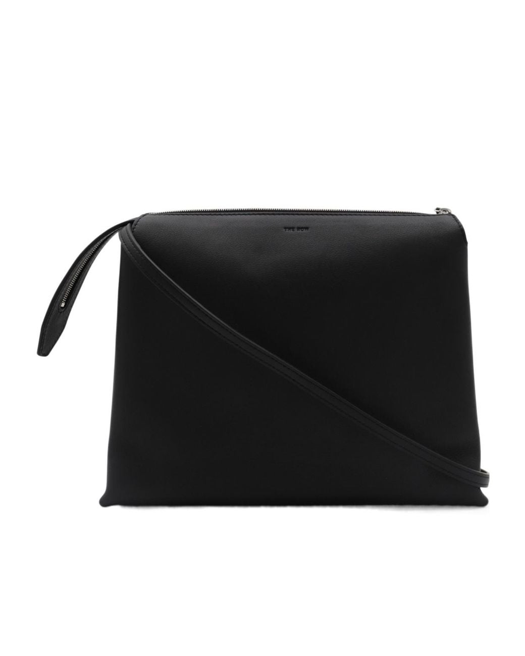 The Row Black Logo Shoulder Bag