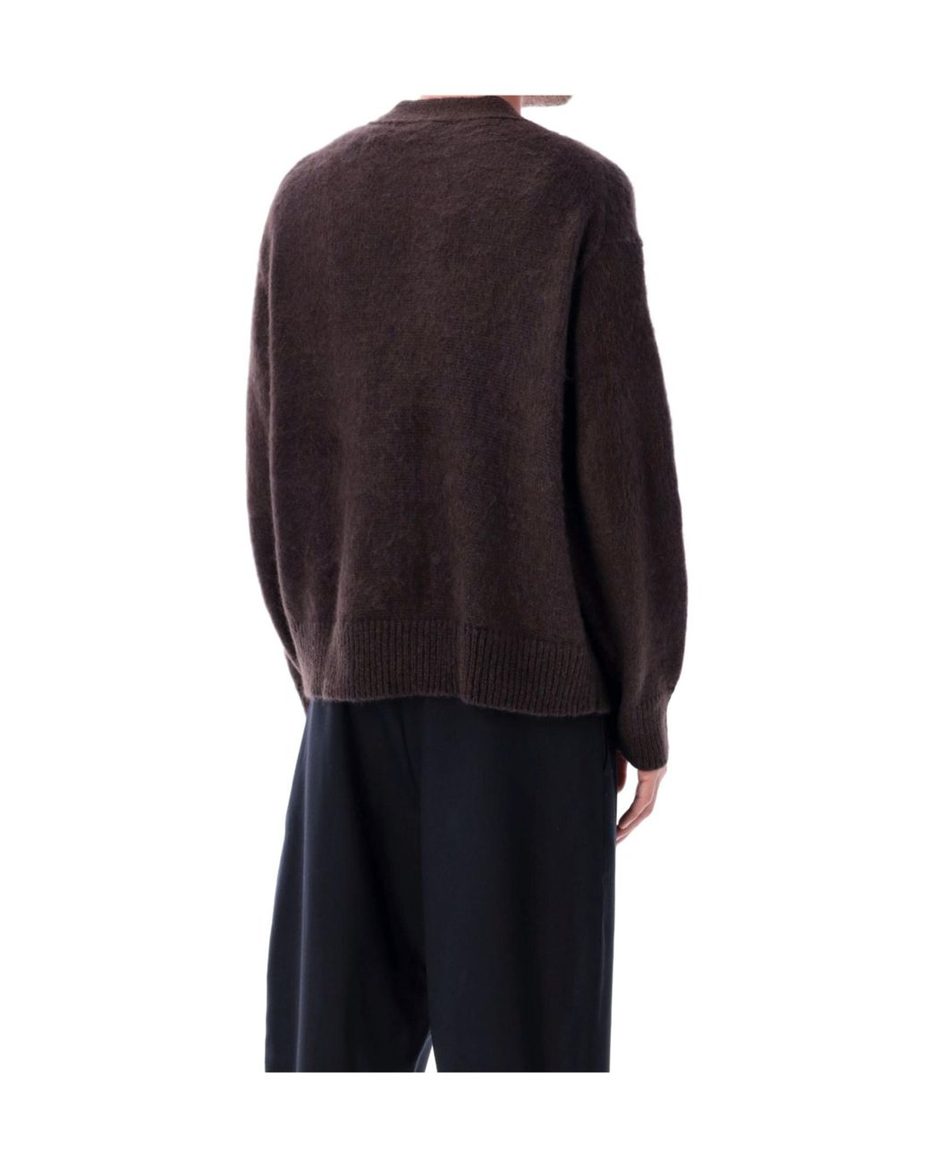 Studio Nicholson Black Trey Mohair Cardigan for men