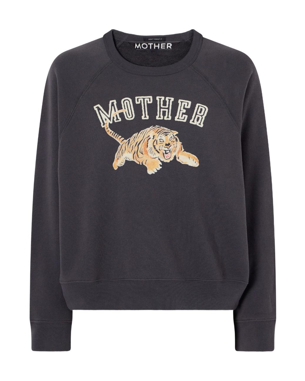 Mother Black Printed Cotton Sweatshirt