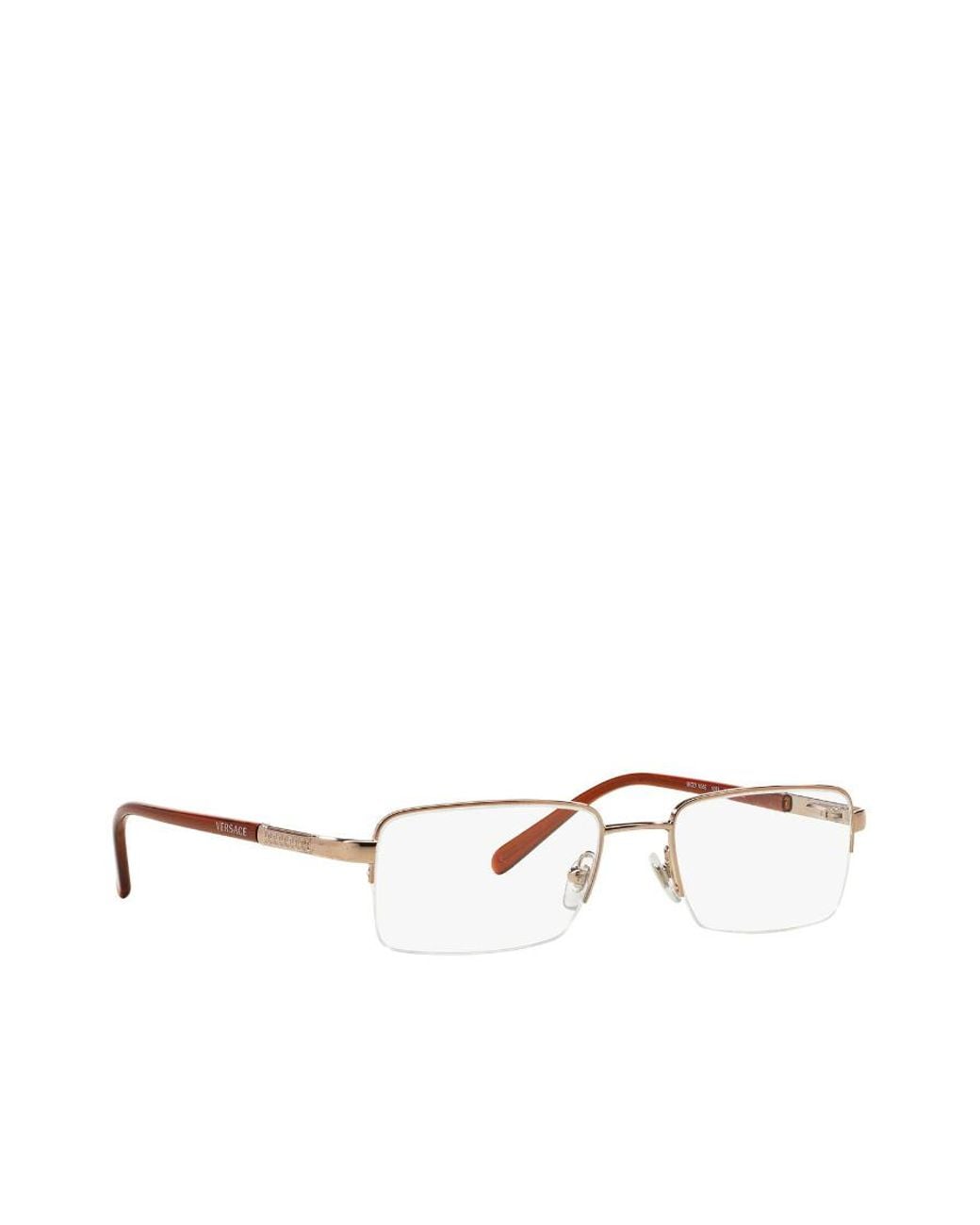 Versace White Eyewear Rectangle-Frame Glasses for men