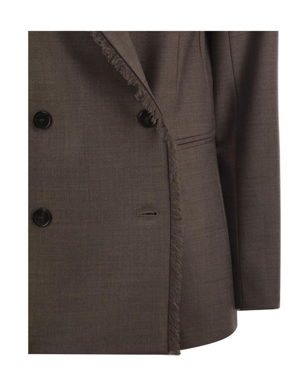 Antonelli Brown Fringed-Trim Blazer
