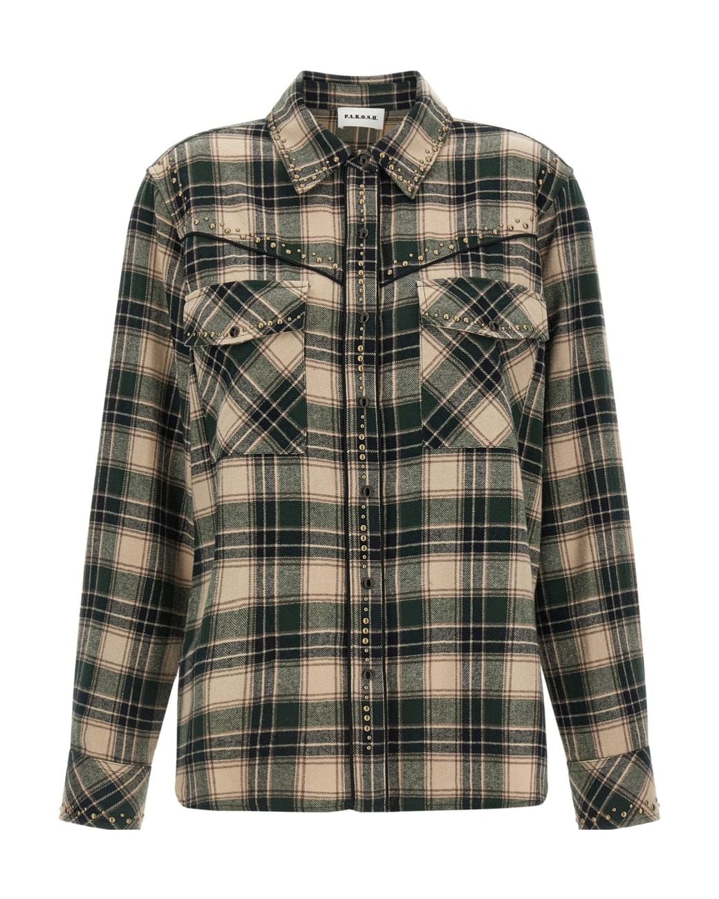 P.A.R.O.S.H. Green Long-Sleeved Shirt