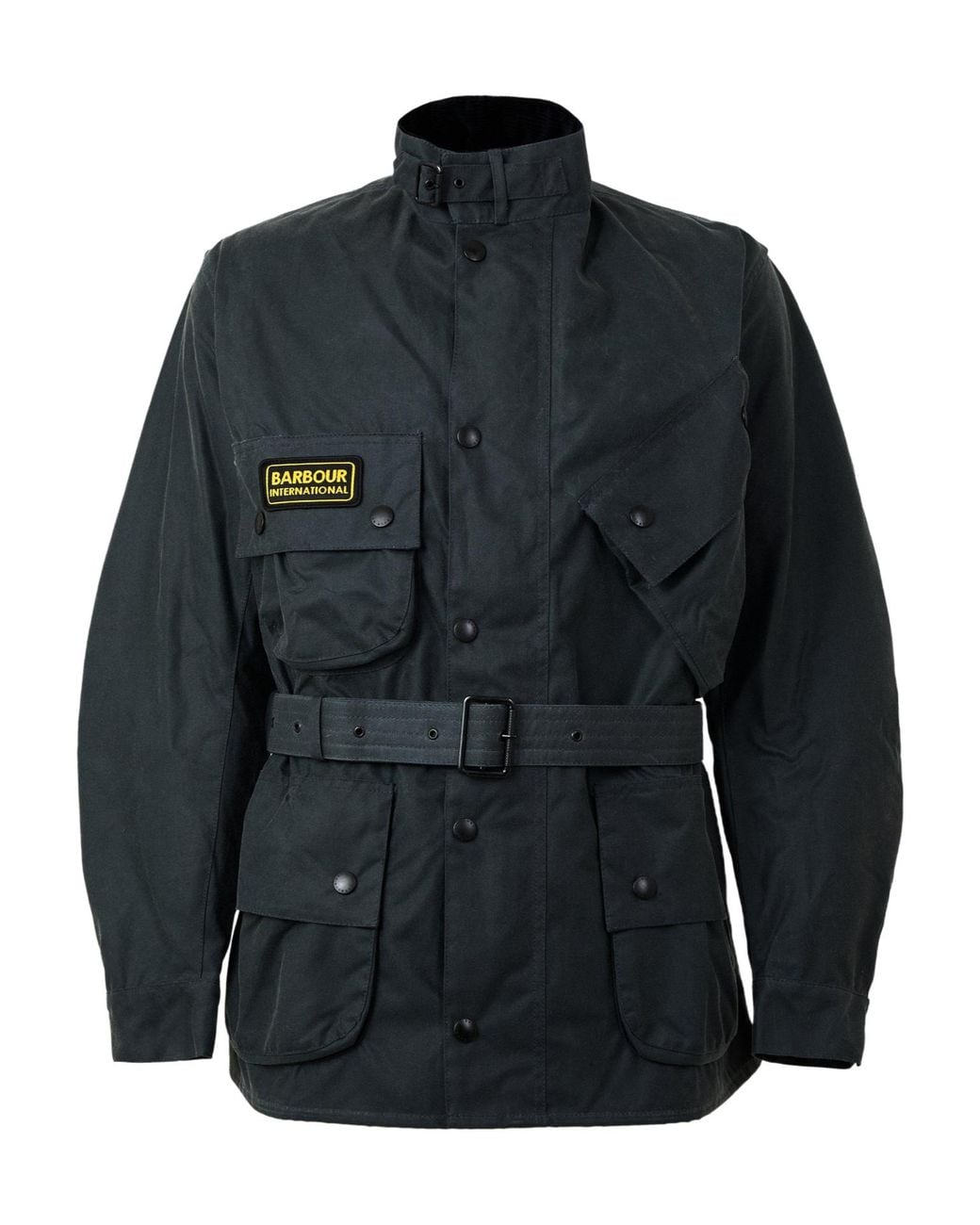 Barbour Blue Wax Moto Jacket for men