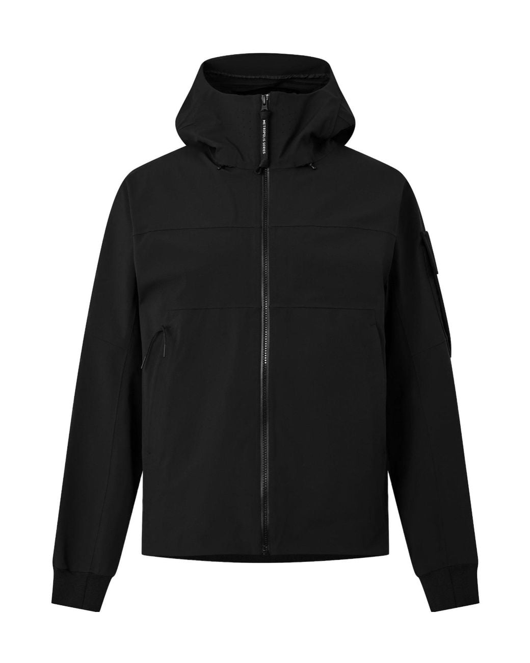 C P Company Black Cropped Hooded Jacket for men