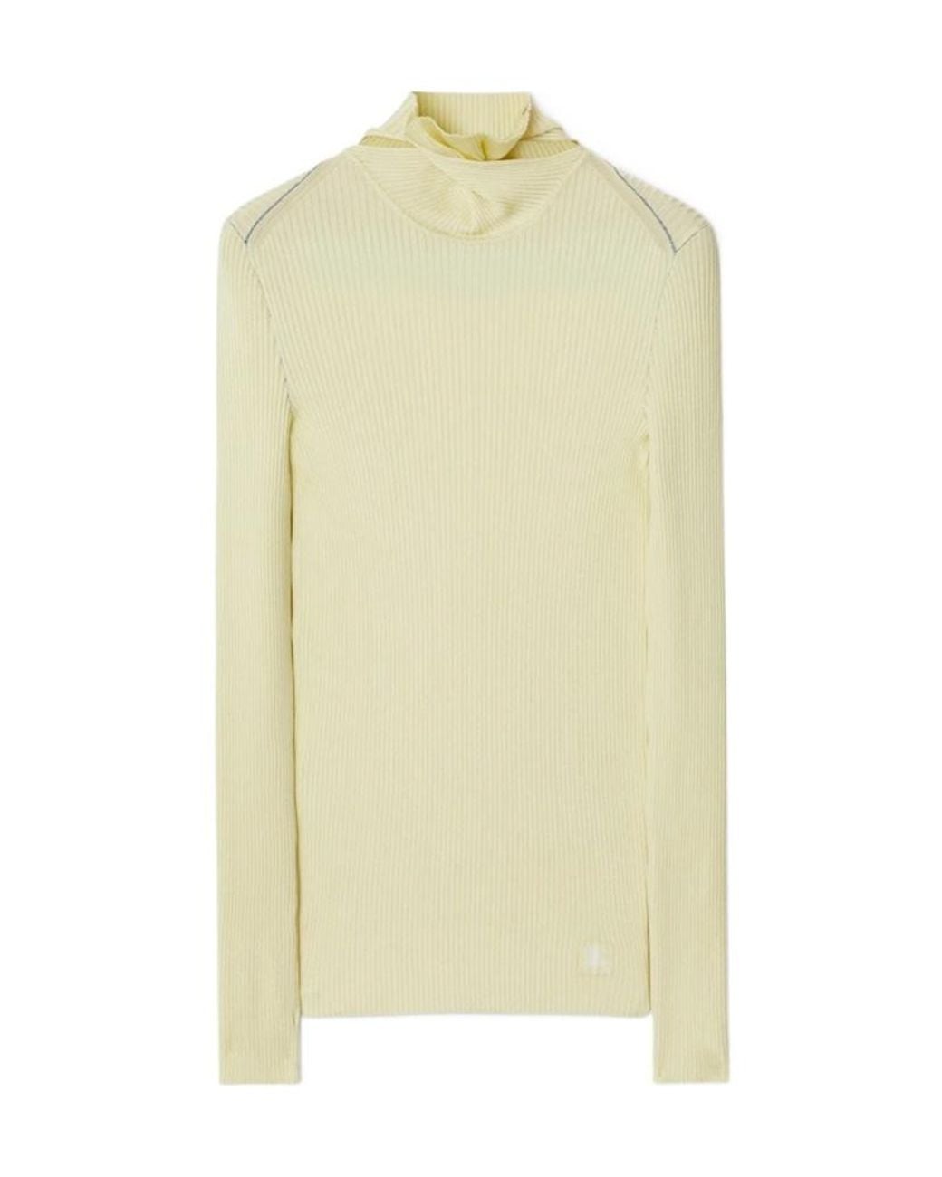 Burberry Green Scarf-Detailed Knit Jumper